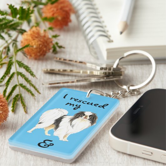 Redding Japanse Chin Sleutelhanger (Voorkant Rechts)