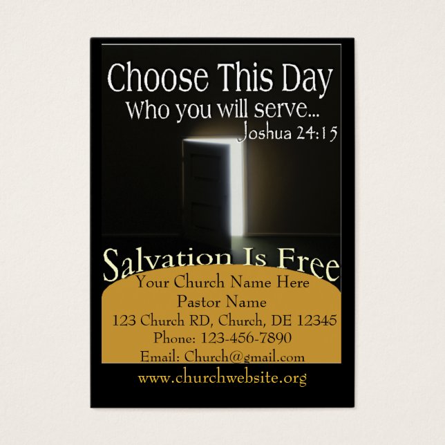 Redding Kaart: Deuropening naar Verlossing Visitekaartjes (Voorkant)