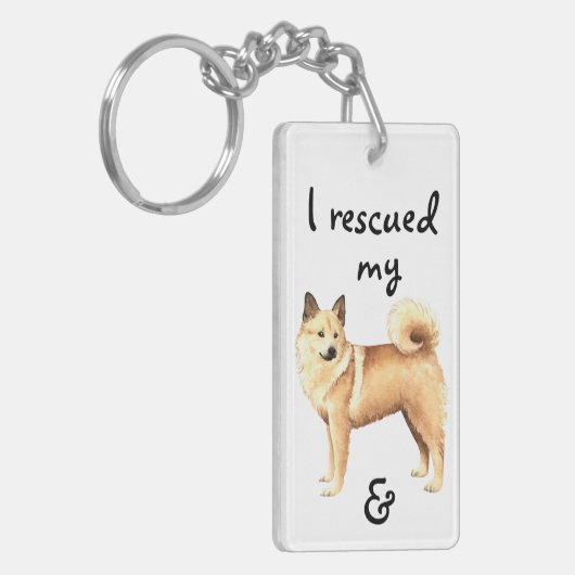 Redding Noors Buhund Sleutelhanger (Voorkant Links)