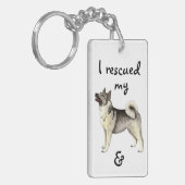 Redding Noorse Elkhound Sleutelhanger (Voorkant Links)