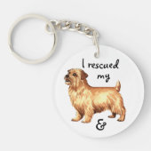 Redding Norfolk Terrier Sleutelhanger (Voorkant)