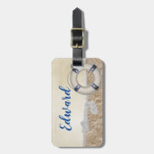 Redding op zand bagagelabel (Voorkant verticaal)