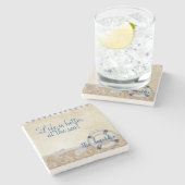 Redding op zand stenen onderzetter (Zijkant)