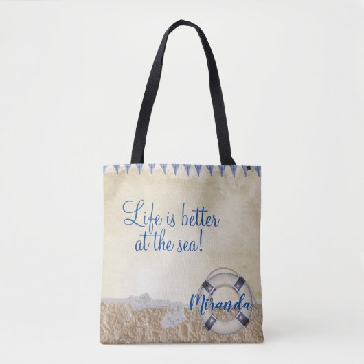 Redding op zand tote bag (Voorkant)