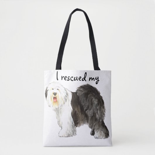 Redding oude Engelse Sheepdog Tote Bag (Voorkant)