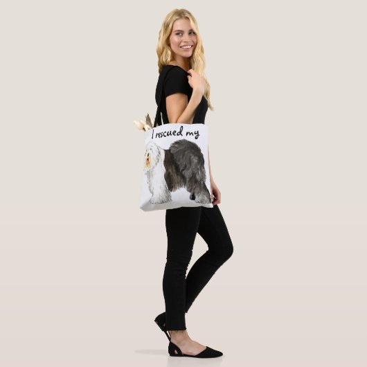 Redding oude Engelse Sheepdog Tote Bag (Op model)