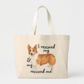 Redding Pembroke Welsh Corgi Grote Tote Bag (Voorkant)