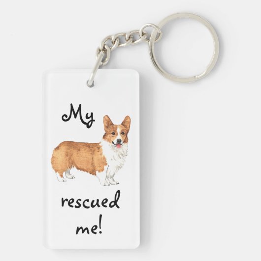 Redding Pembroke Welsh Corgi Sleutelhanger (achterkant)