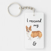 Redding Pembroke Welsh Corgi Sleutelhanger (Voorkant)