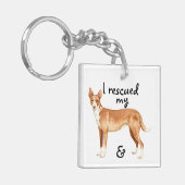 Redding Portugese Podengo Sleutelhanger (Voorkant Links)