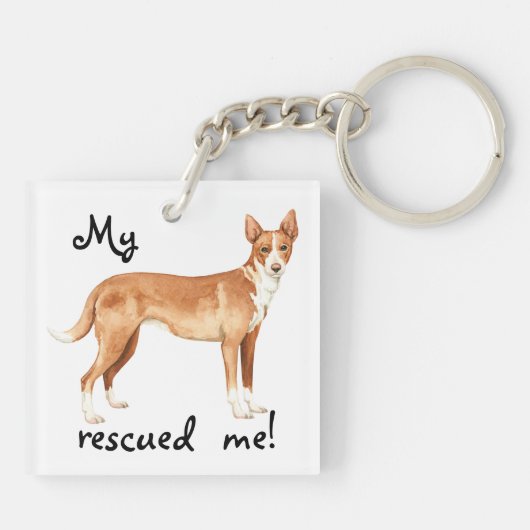 Redding Portugese Podengo Sleutelhanger (Achterkant)