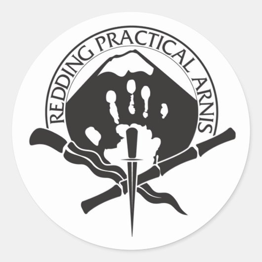 Redding Praktische Arnis LOGO Ronde Sticker (Voorkant)