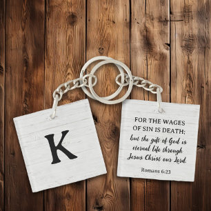 Redding Romeinen Schrift Christelijk Monogram Sleutelhanger