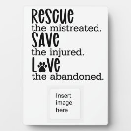 Redding Save Liefde Gepersonaliseerde Pet Adoptie  Fotoplaat