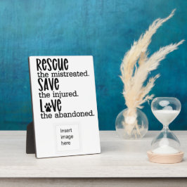 Redding Save Liefde Gepersonaliseerde Pet Adoptie  Fotoplaat