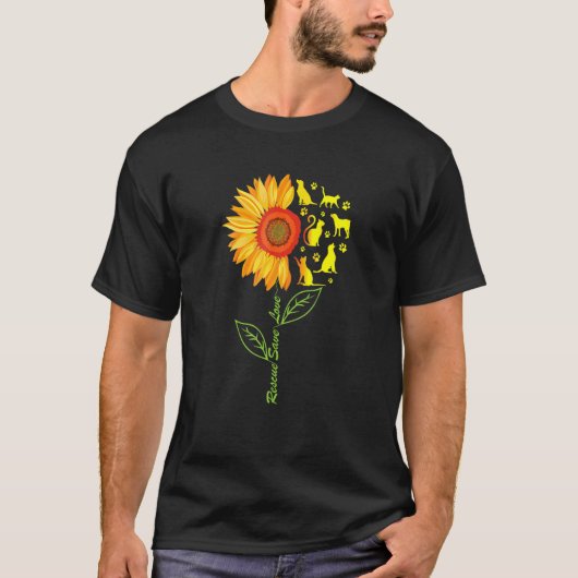 Redding Save Love Pet Animal Shelter Sunflower Vol T-shirt (Voorkant)