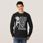 Redding sparen Liefde Redding Hondenliefhebber Cat T-shirt (Voorkant volledig)