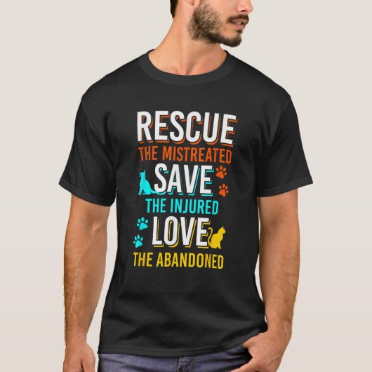 Redding sparen liefdesdieren adopteren t-shirt (Voorkant)