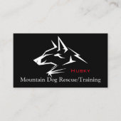 Redding van bergdog/training visitekaartje (Voorkant)