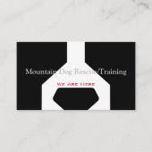 Redding van bergdog/training visitekaartje (Voorkant)
