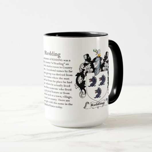 Redding van de gezinskabel van wapens mok (Voorkant rechts)