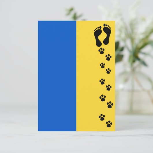 Redding van dieren in Oekraïne Bedankkaart (Staand voorkant)