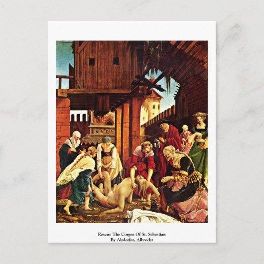 Redding van het lijk van St. Sebastian Briefkaart (Voorkant)