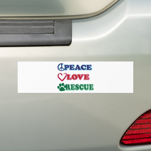 Redding van vredesliefde bumpersticker (Op auto)