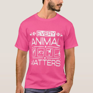 Redding van wilde dieren in zee voor elk dier een t-shirt