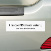 Redding Vis uit Water Bier uit Flessen Fun Quote Bumpersticker (Op auto)