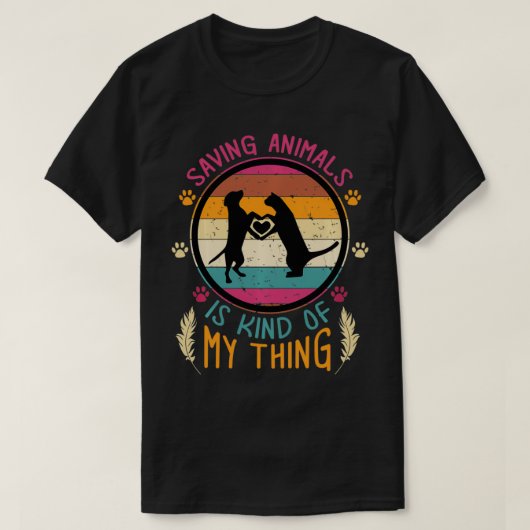 redding voor het adopteren van reddende dieren t-shirt (Design voorkant)