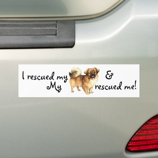 Redding voor Tibetaans Spaniel Bumpersticker (Op auto)