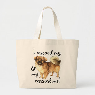 Redding voor Tibetaans Spaniel Grote Tote Bag
