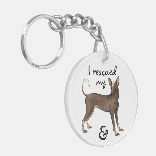 Redding Xoloitzcuintli Sleutelhanger (Voorkant Links)