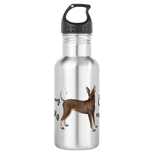 Redding Xoloitzcuintli Waterfles (Voorkant)