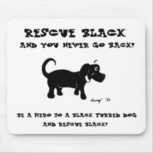 Redding zwarte honden Mousepad Muismat