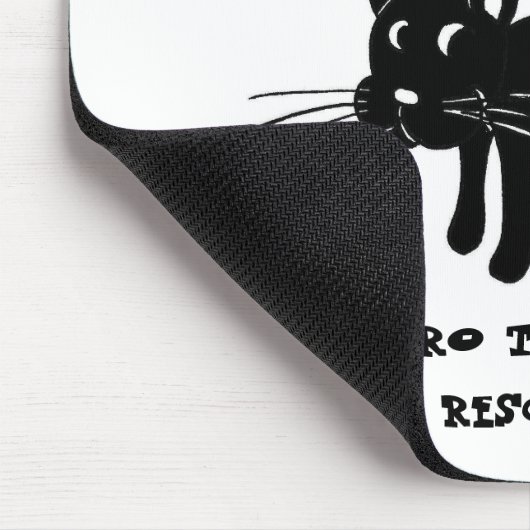 Redding zwarte katten Mousepad Muismat (Hoek)