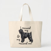 Redding zwarte Russische Terrier Grote Tote Bag (Voorkant)