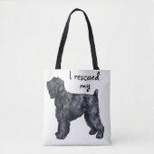 Redding zwarte Russische Terrier Tote Bag (Voorkant)