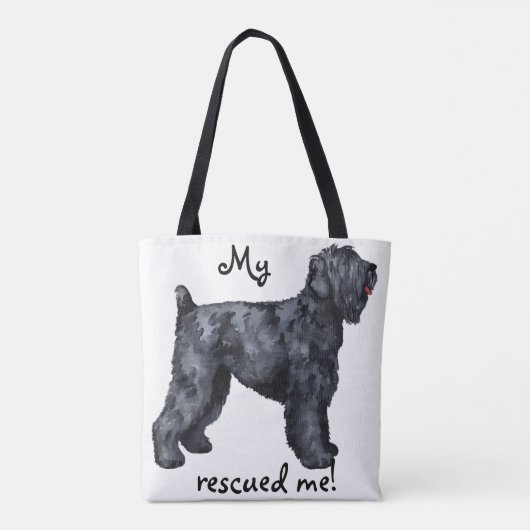 Redding zwarte Russische Terrier Tote Bag (Achterkant)