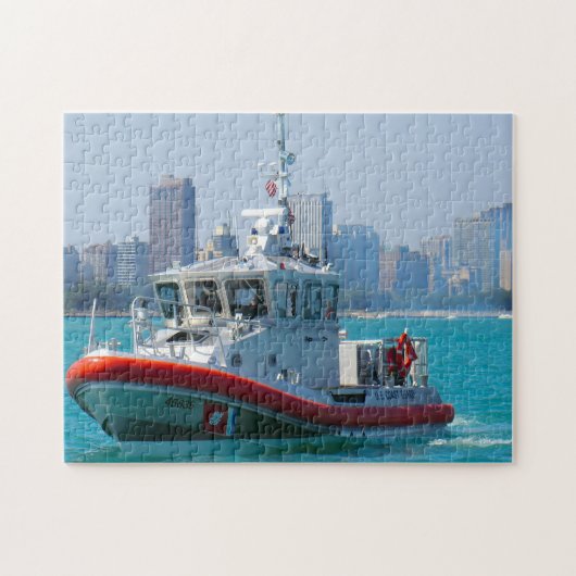 Reddingingsboot. Legpuzzel (Horizontaal)