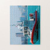 Reddingingsboot. Legpuzzel (Verticaal)