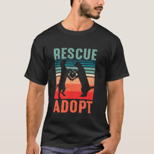 Reddings Adoptie Dier Vintage Hond Kat Liefhebber T-shirt