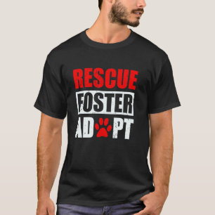 Reddings Adoptie Pleeghond Adoptie Vintage Huisdie T-shirt
