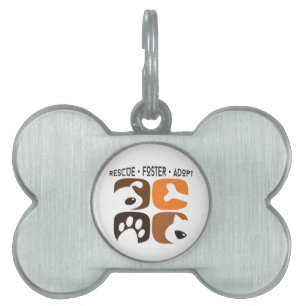 Reddings Foster Adoptie Bone Dieren Tag Huisdieren Naamplaatje