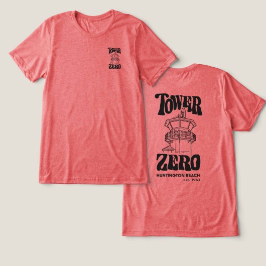 Reddings toren nul Tri-Blend shirt (Ontwerp Voorkant & Achterkant)