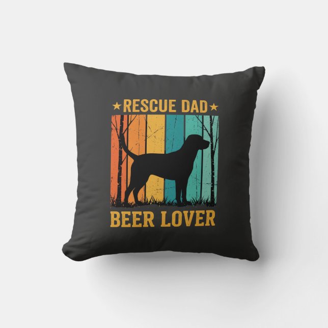 Reddings Vader Bierliefhebber Vintage Hond Kussen (Voorkant)