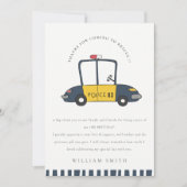 Reddingsauto van de politie van de marine Kind elk Bedankkaart (Voorkant)