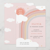 Reddingsbasis voor regenboog, zon en wolken Kind Kaart (Voorkant / Achterkant)