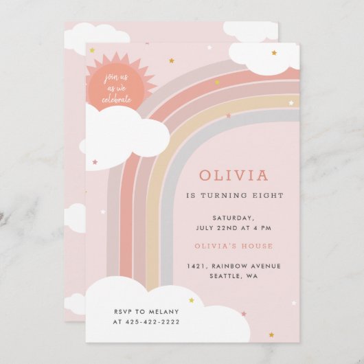 Reddingsbasis voor regenboog, zon en wolken Kind Kaart (Voorkant / Achterkant)